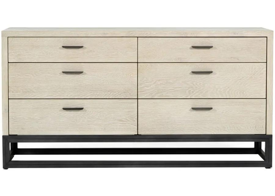 Starlight 6 Drawer Dresser in Beige by LH Imports Ltd
