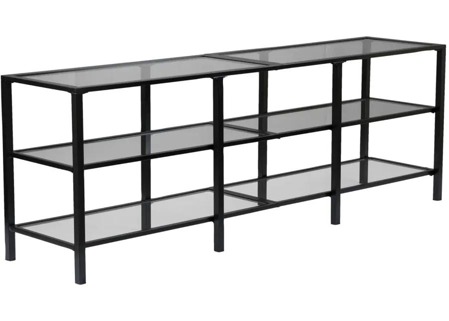 Piedmont Metal/Glass Tv Stand in Black by SEI Furniture