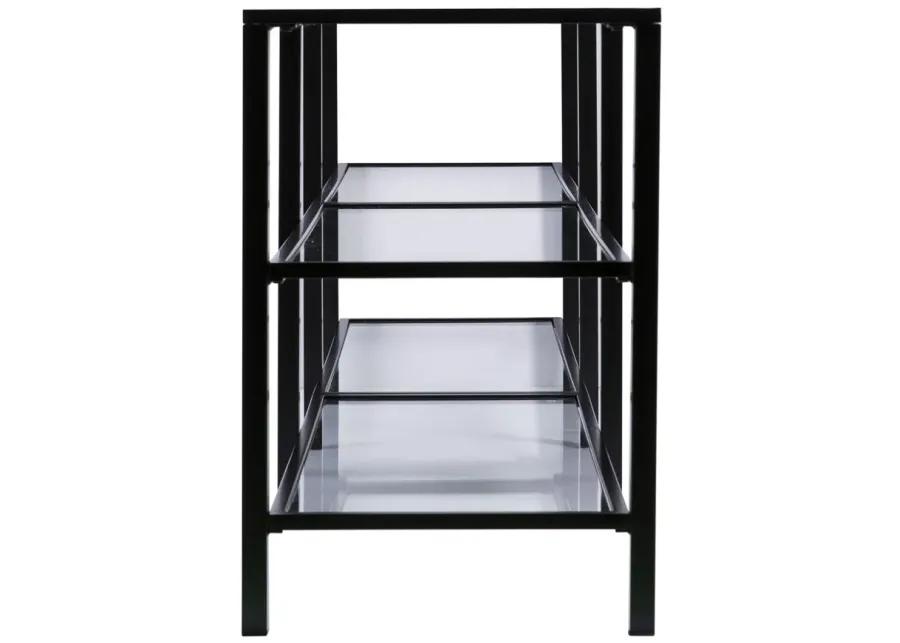 Piedmont Metal/Glass Tv Stand in Black by SEI Furniture