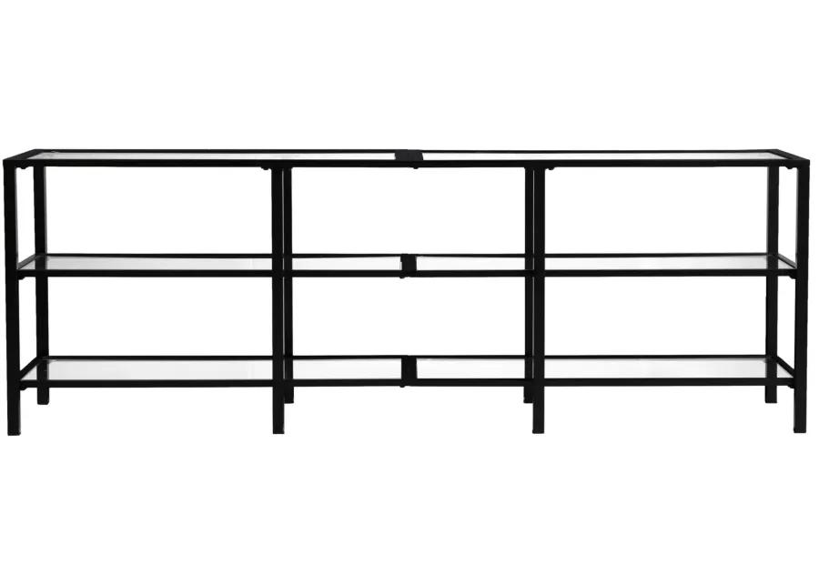 Piedmont Metal/Glass Tv Stand in Black by SEI Furniture