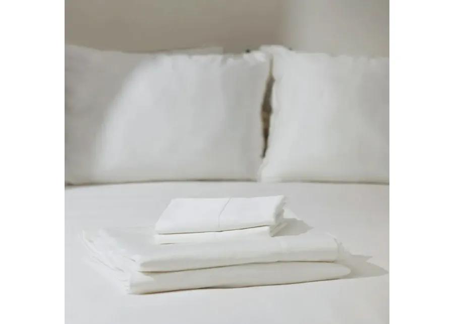 Birch Organic Cotton Sheet Set in White by Helix Sleep