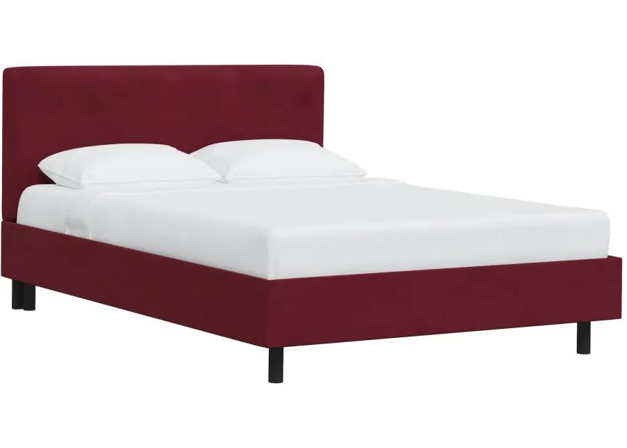 Valerie Platform Bed in Velvet Berry by Skyline