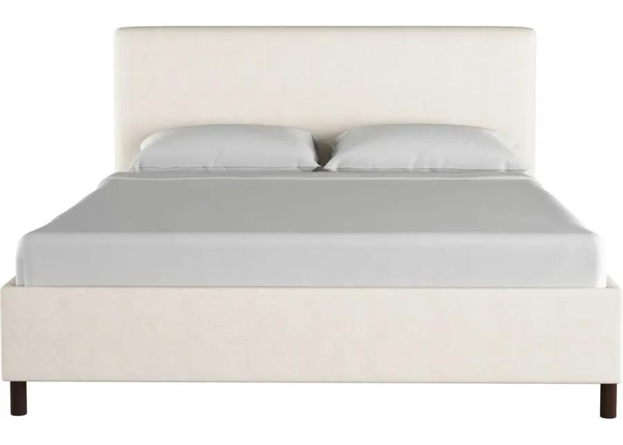 Valerie Platform Bed in Linen Talc by Skyline