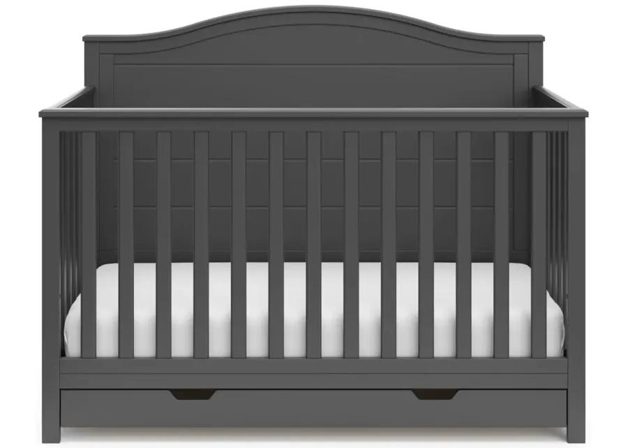 Moss Convertible Crib w/Drawer in Gray by Bellanest