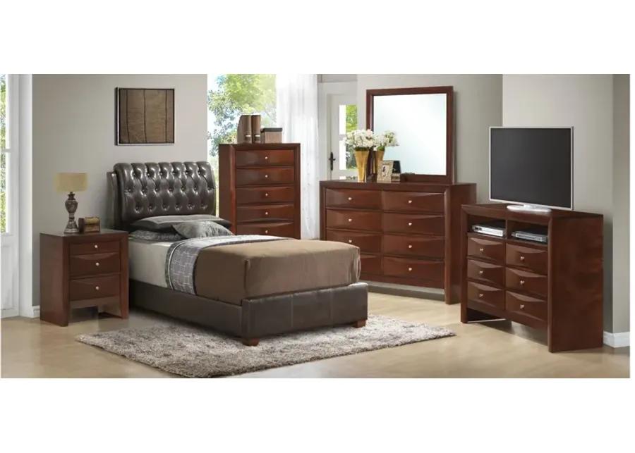 Marilla Upholstered Bed in Cappuccino by Glory Furniture