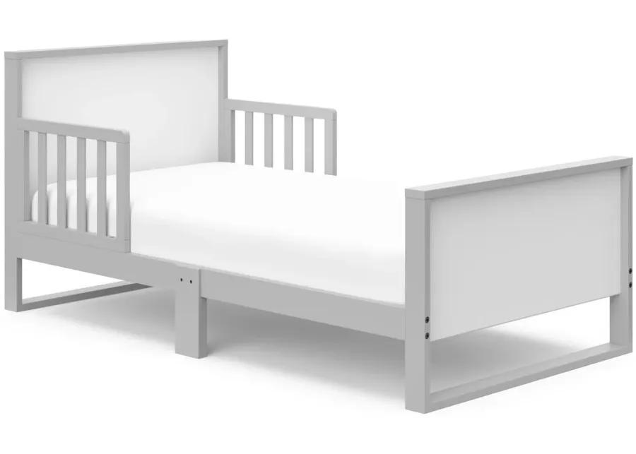 Storkcraft Slumber Toddler Bed in White/Pebble Gray by Bellanest