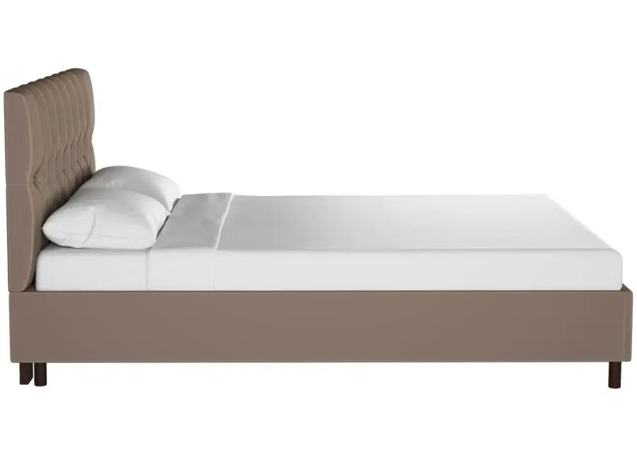 Blanchard Platform Bed in Velvet Cocoa by Skyline