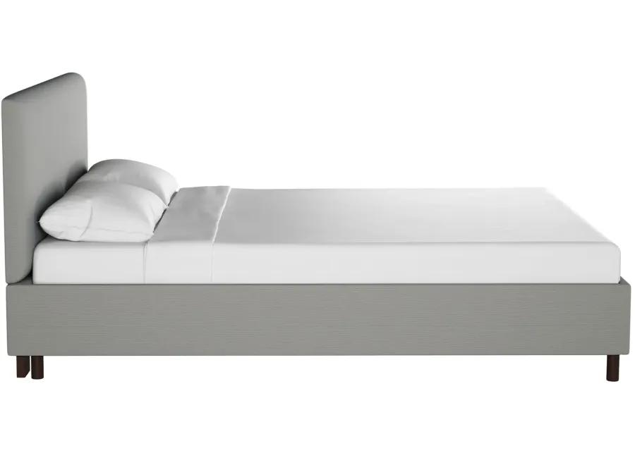 Valerie Platform Bed in Linen Gray by Skyline