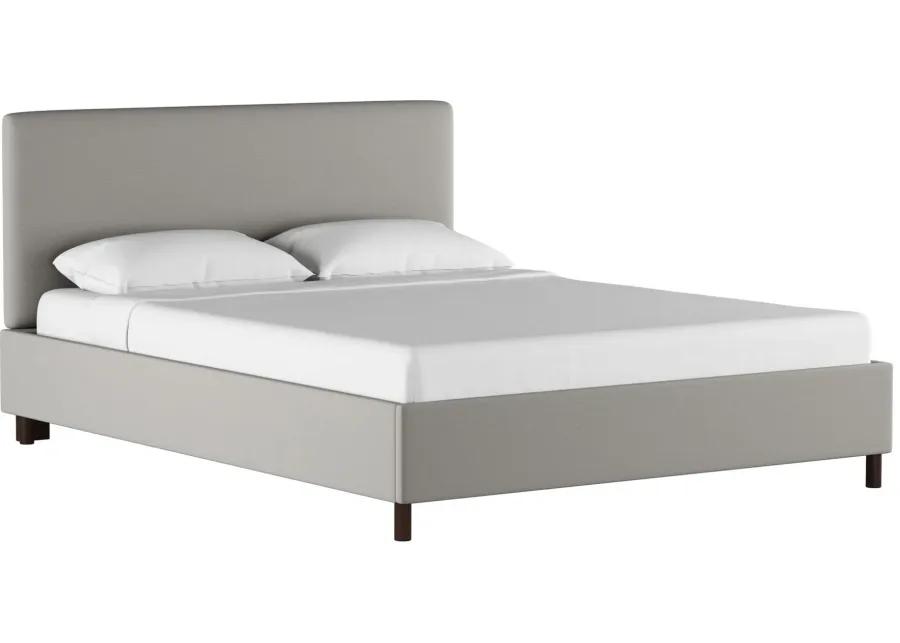 Valerie Platform Bed in Linen Gray by Skyline
