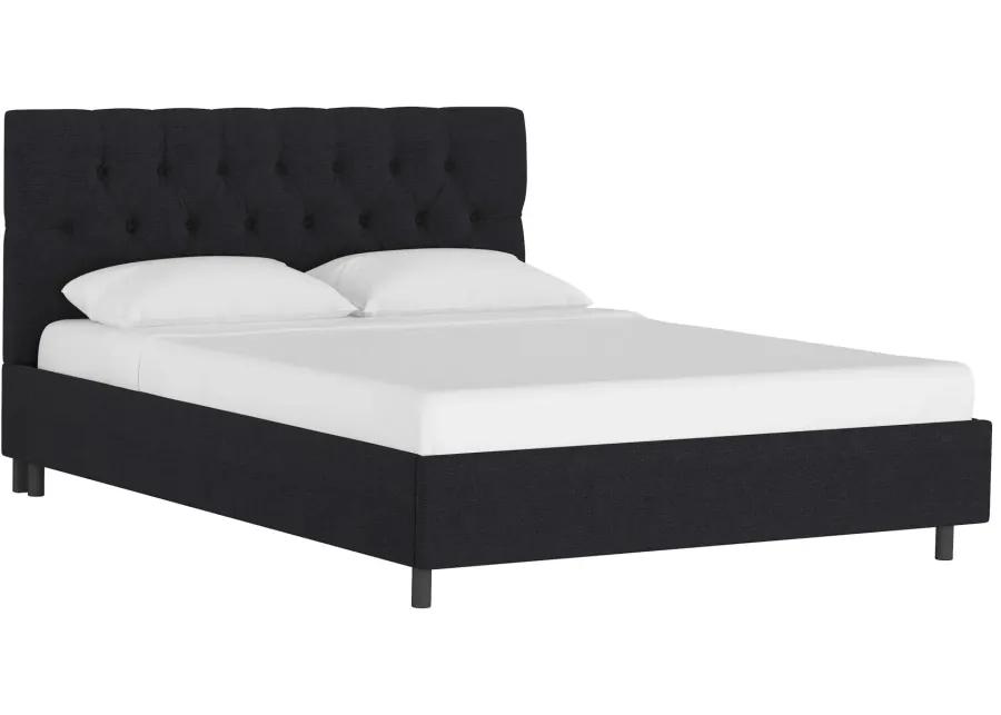 Blanchard Platform Bed in Linen Black by Skyline