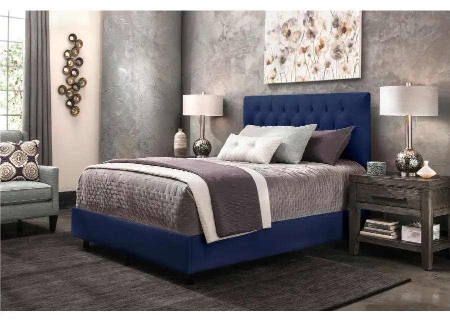 Blanchard Bed in Velvet Navy by Skyline