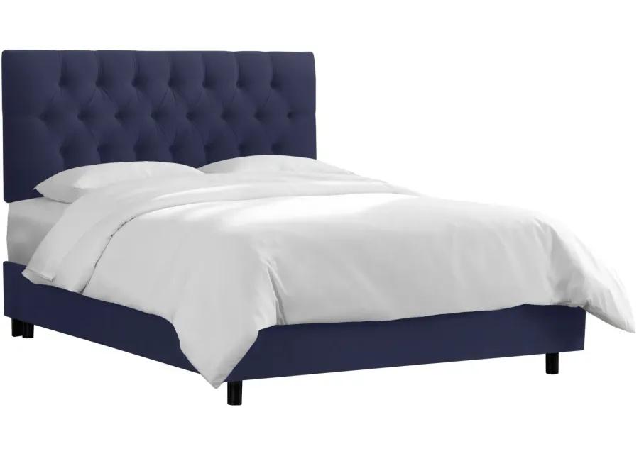 Blanchard Bed in Velvet Navy by Skyline