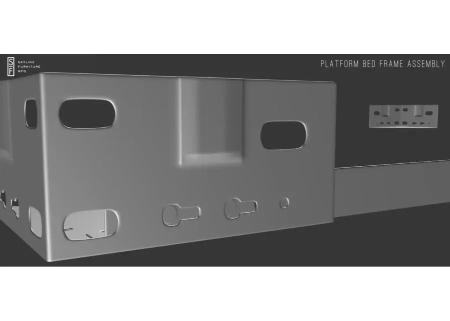 Maria Platform Bed in Premier Platinum by Skyline