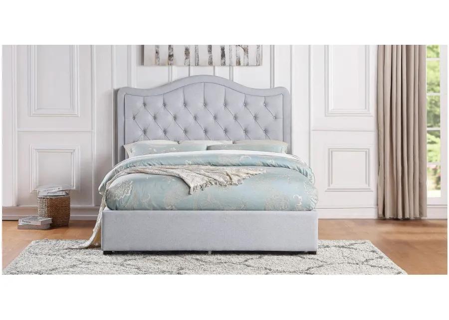 Aitana Platform Upholstered Bed in Gray by Homelegance