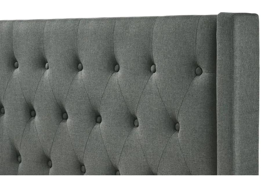 Bergen Upholstered Panel Bed in Gray by Glory Furniture