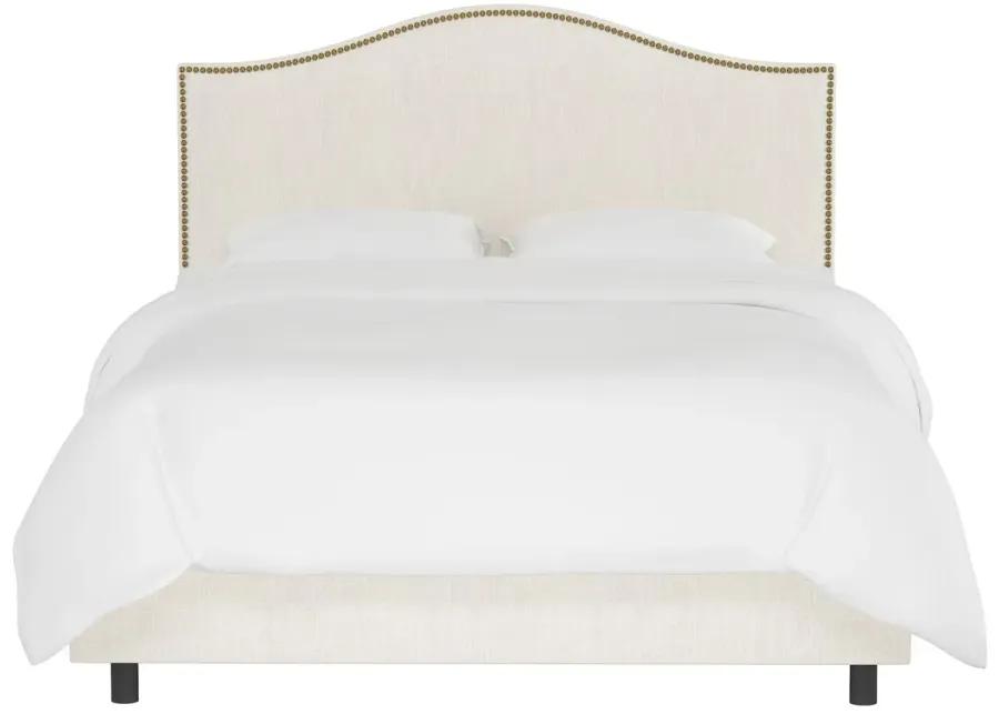 Alexander Bed in Linen Talc by Skyline