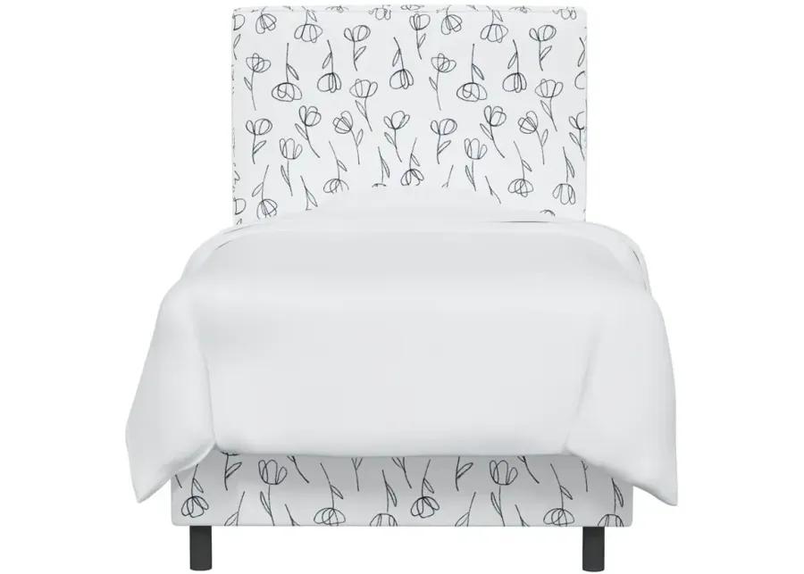 Marquette Bed in Contoured Tulips White by Skyline