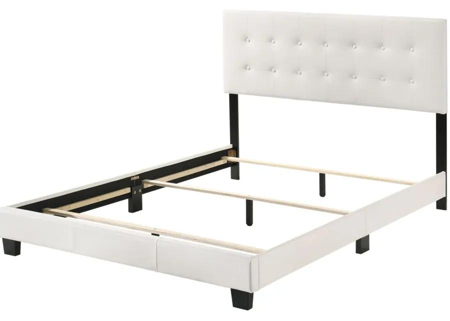 Caldwell Upholstered Panel Bed in White by Glory Furniture