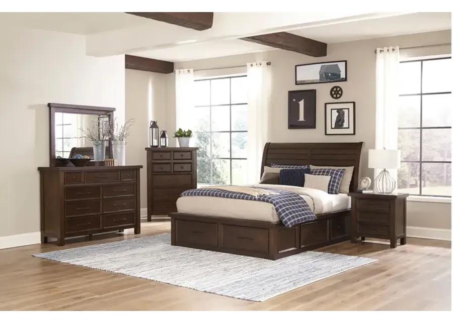 Rosemont Platform Storage Bed in Brown by Homelegance