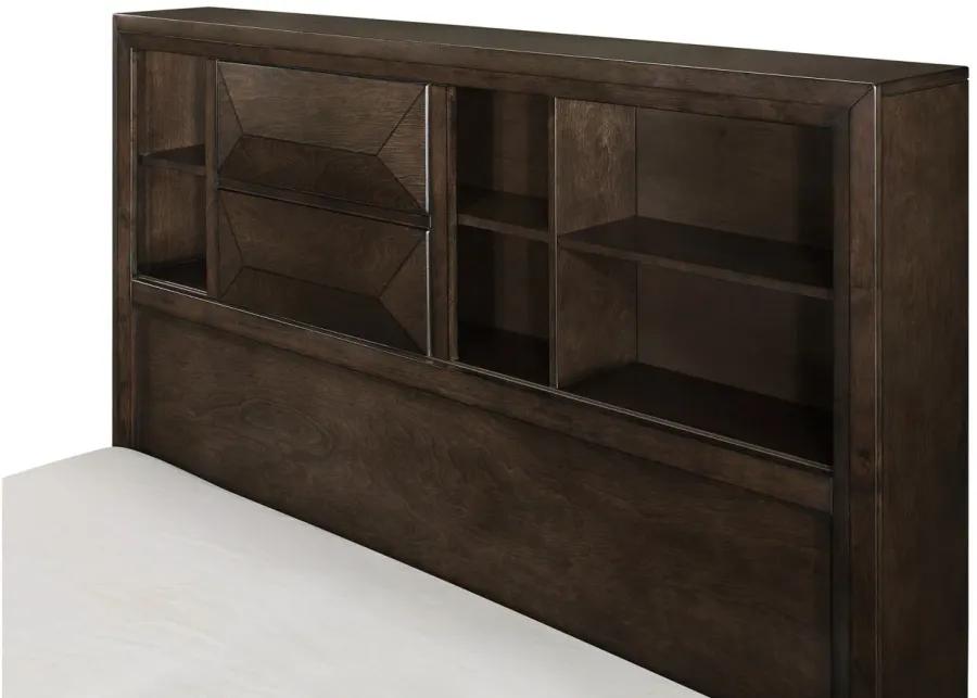 Abraham Storage Bed in Warm Espresso by Homelegance