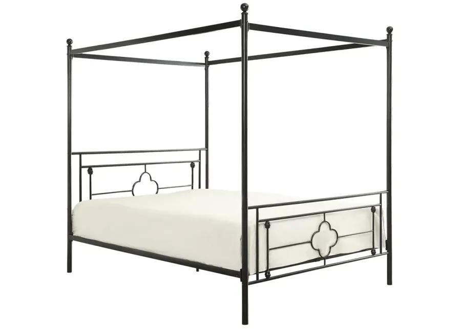 Grayton Canopy Platform Bed in Black by Homelegance