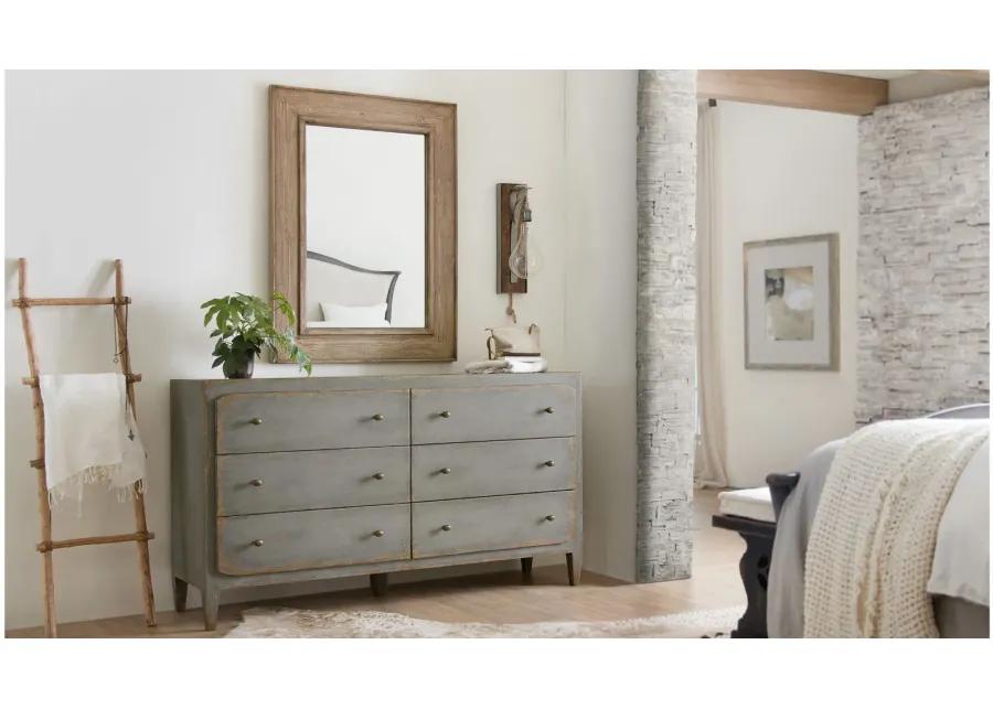 Ciao Bella Six-Drawer Dresser in Gray by Hooker Furniture