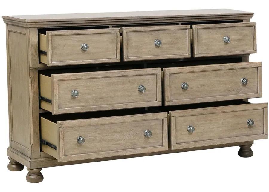 Donegan Dresser in Wire-Brushed Gray by Homelegance