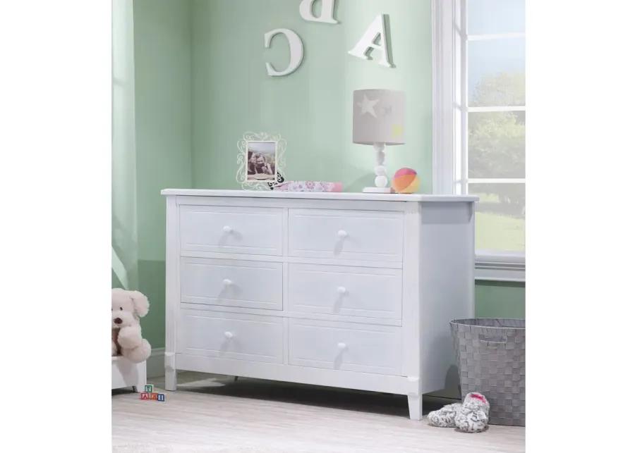 Berkley Double Dresser in White by Sorelle Furniture