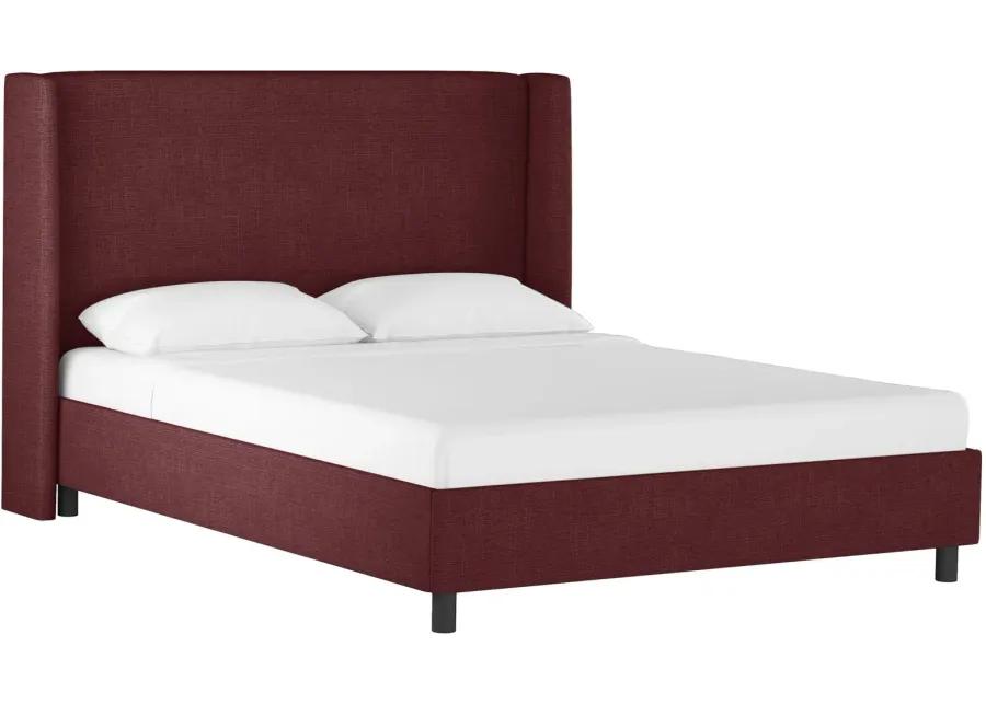 Ellison Platform Bed in Zuma Oxblood by Skyline