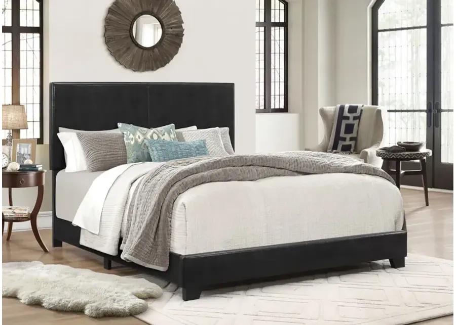 Eric Upholstered Bed in Black by Crown Mark