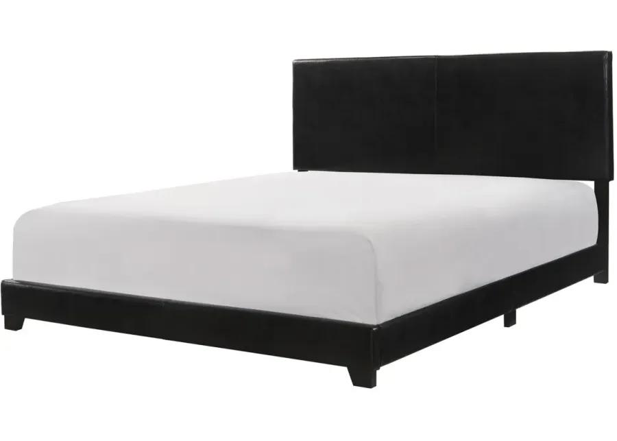 Eric Upholstered Bed in Black by Crown Mark
