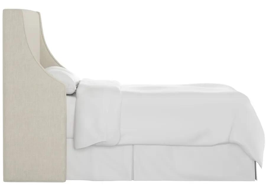 Cam Wingback Headboard in Linen Talc by Skyline