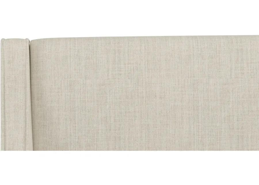 Cam Wingback Headboard in Linen Talc by Skyline