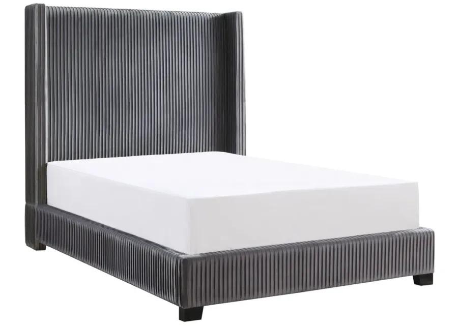 Crofton Upholstered Bed in Dark Gray by Homelegance