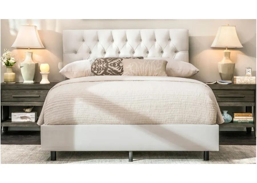 Blanchard Bed in Velvet Light Gray by Skyline