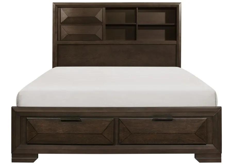 Abraham Storage Bed in Warm Espresso by Homelegance