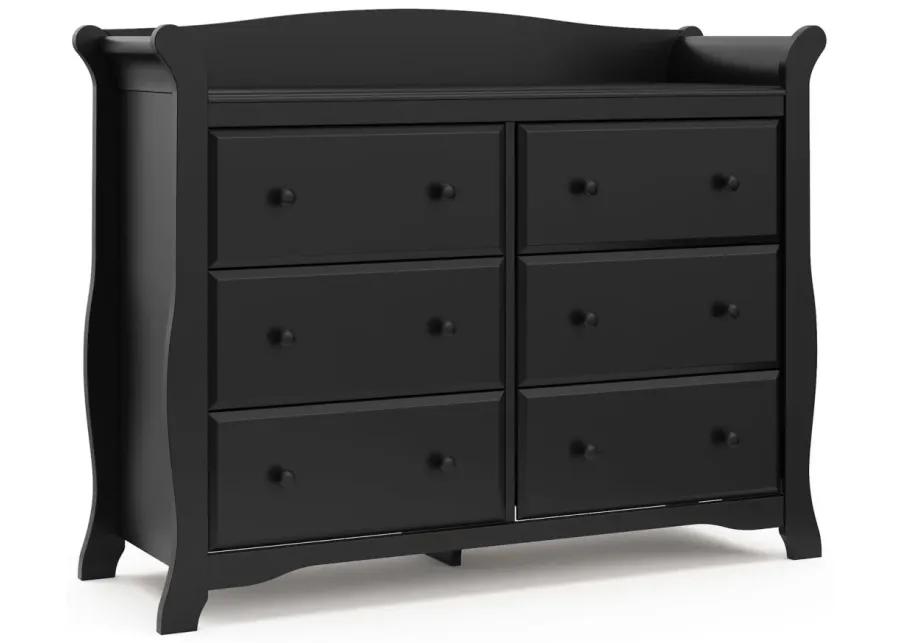 Aval 6-Drawer Dresser in Black by Bellanest