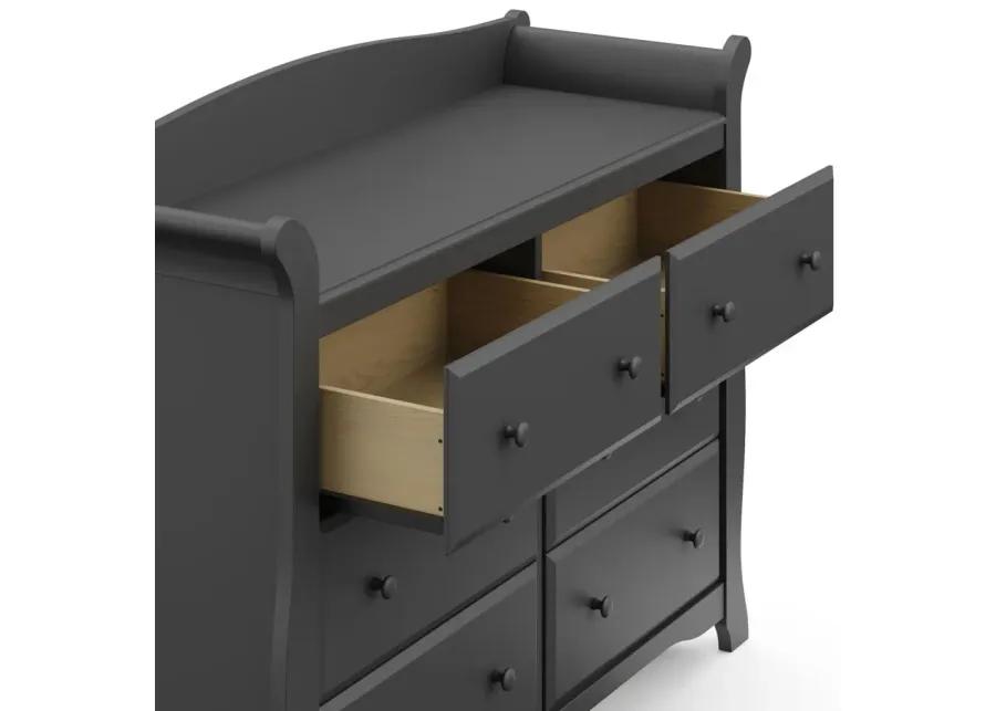 Aval 6-Drawer Dresser in Gray by Bellanest