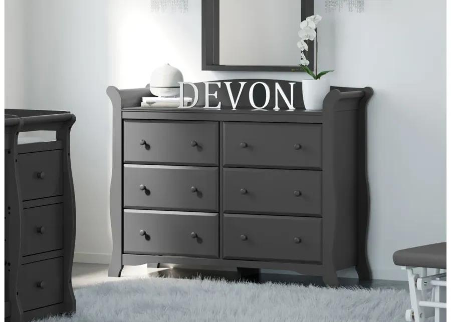 Aval 6-Drawer Dresser in Gray by Bellanest