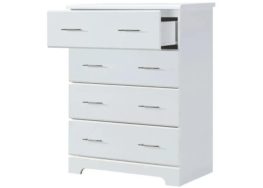 Brooks 4 Drawer Chest in White by Bellanest