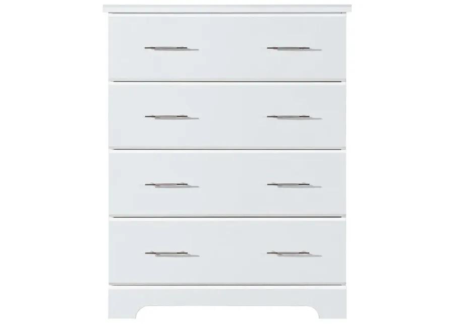 Brooks 4 Drawer Chest in White by Bellanest