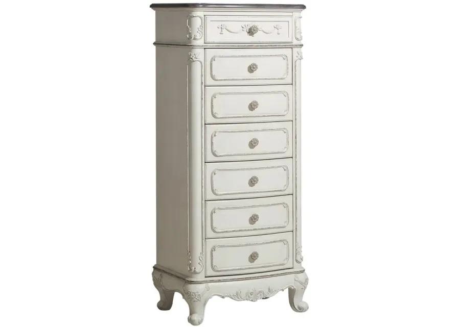 Averny 7-Drawer Bedroom Chest in Antique White & Gray by Homelegance