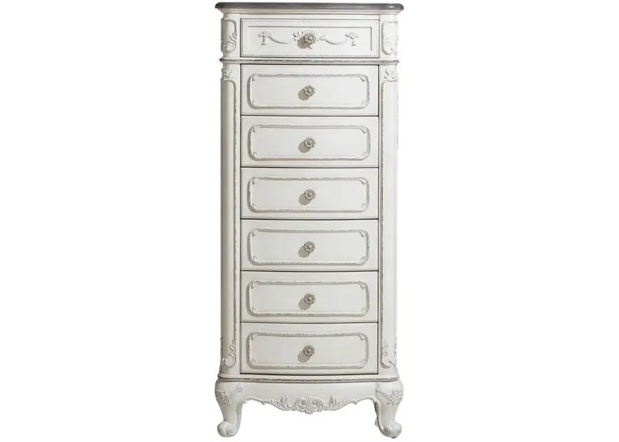 Averny 7-Drawer Bedroom Chest in Antique White & Gray by Homelegance