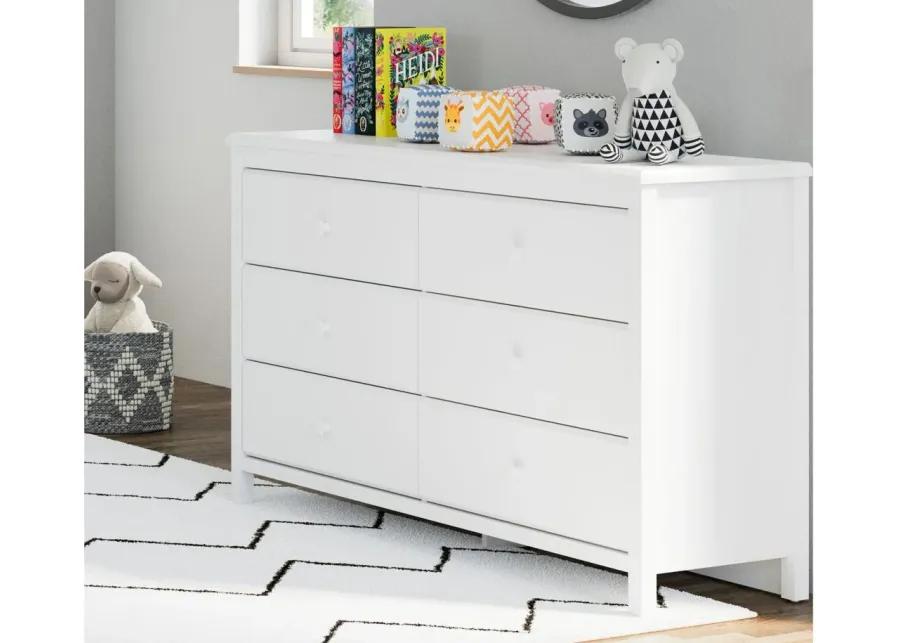 Alpine 6-Drawer Dresser in White by Bellanest