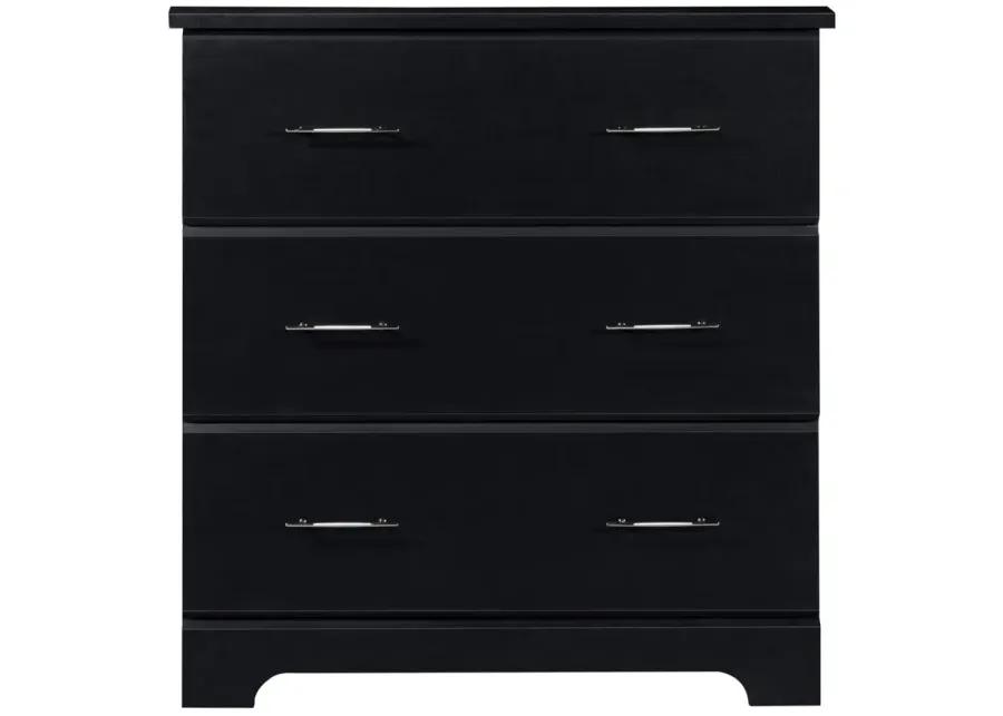 Brooks 3 Drawer Chest in Black by Bellanest