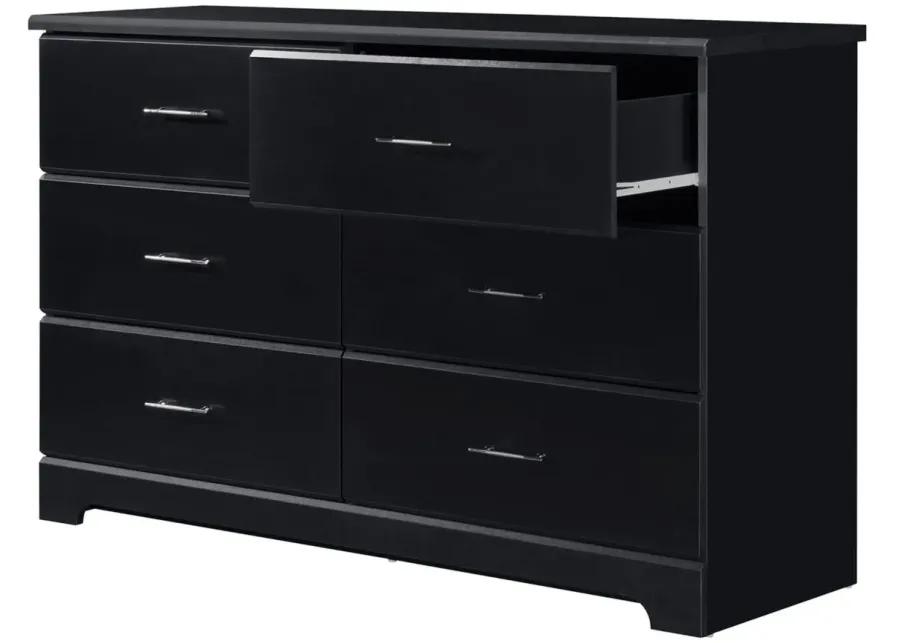 Brooks 6 Drawer Dresser in Black by Bellanest