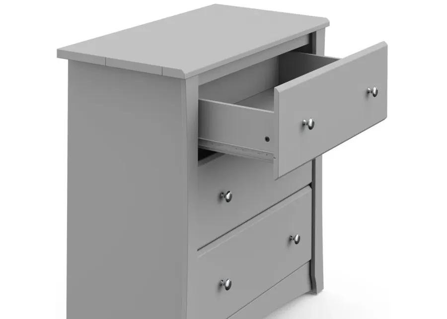 Crest 3-Drawer Chest in Gray by Bellanest