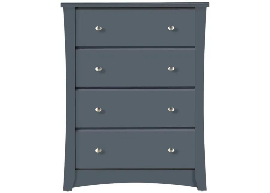 Crest 4 Drawer Chest in Gray by Bellanest