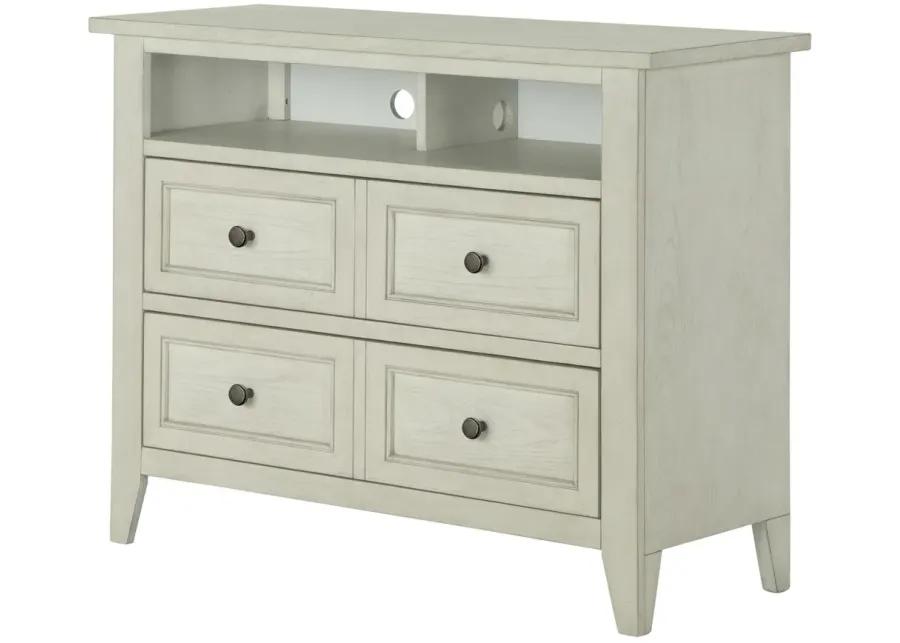 Raelynn Media Chest in Weathered White by Magnussen Home