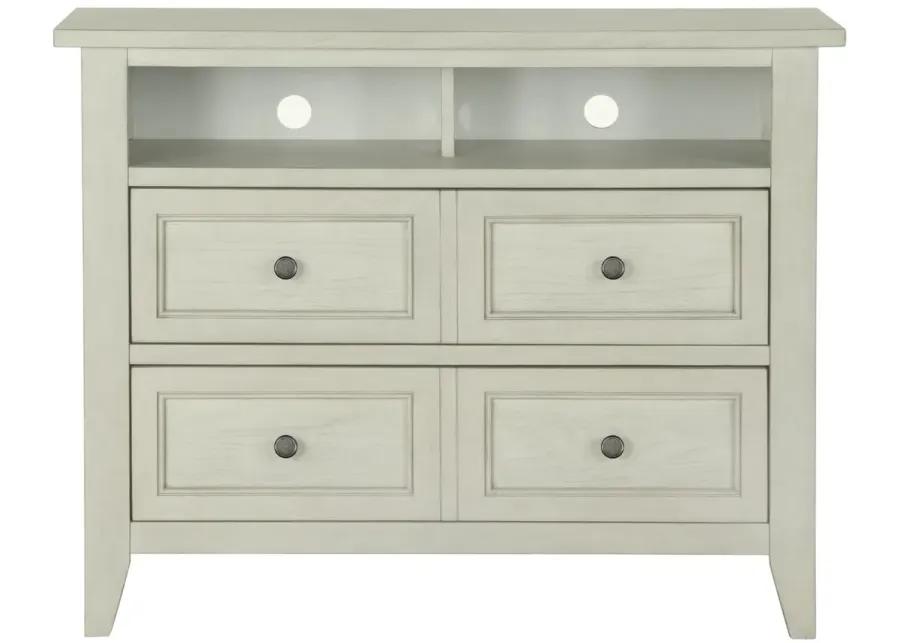 Raelynn Media Chest in Weathered White by Magnussen Home